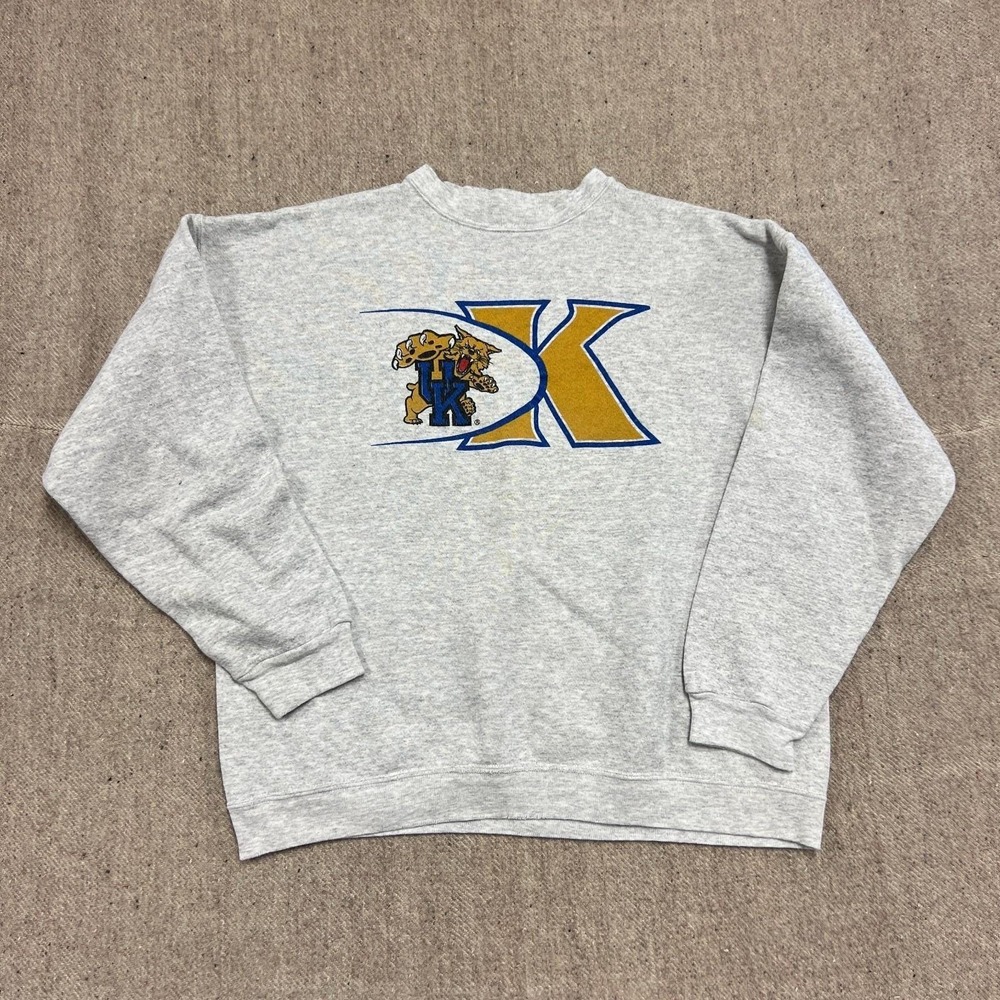 Vintage University Of Kentucky Sweatshirt Mens Large Gray 1990s NCAA